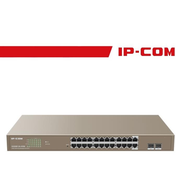 IP-COM Switch Gigab PoE cloud managL2 -26port(24GE PoE+2SFP)Pro | G3326P-24-410W