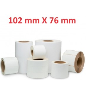 Opaco White Adesivo  Roll:102mm x 76mm, 440 labels,Diametro 40mm Ad inchiostro