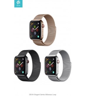 Cinturino per Apple Watch 4 serie 44mm Maglia Milano Gold
