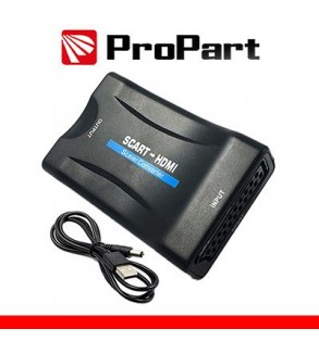 Adattatore/ Convertitore Scart - HDMI Nero 720P/1080P FullHD