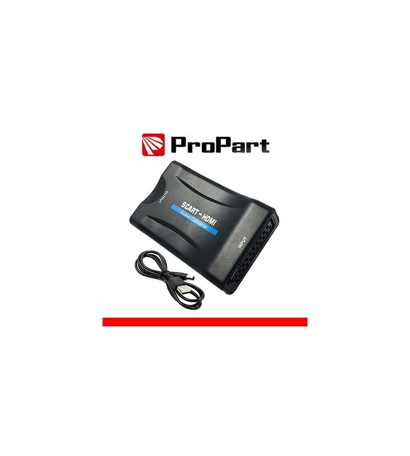 Adattatore/ Convertitore Scart - HDMI Nero 720P/1080P FullHD