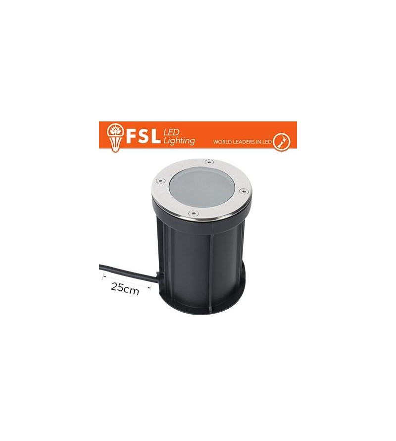 Faretto esterno carrabile calpestabile GU10 IP67 +25 cm cavo - GU10 NON INCLUSA