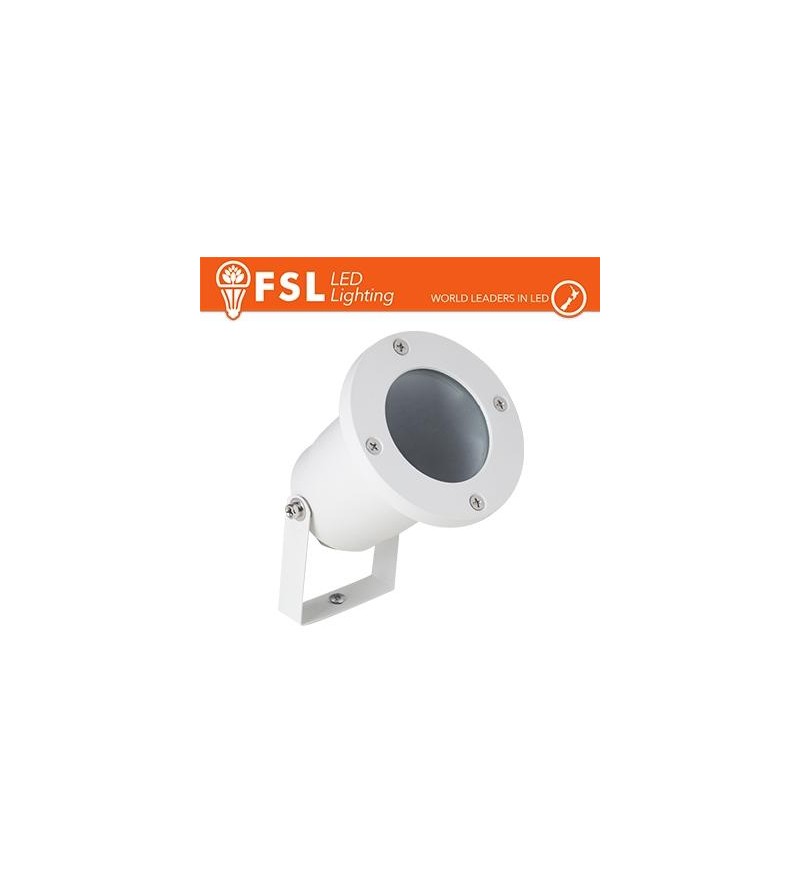 Faretto giardino orientabile picchetto ip65 gu10 Bianco