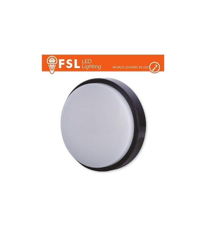 Plafoniera LED ROTONDA NERA 15W 3000K Ø180*55 IP54 