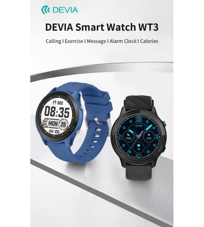 DEVIA Smart Watch WT3 IP67 modello Z123 Blu