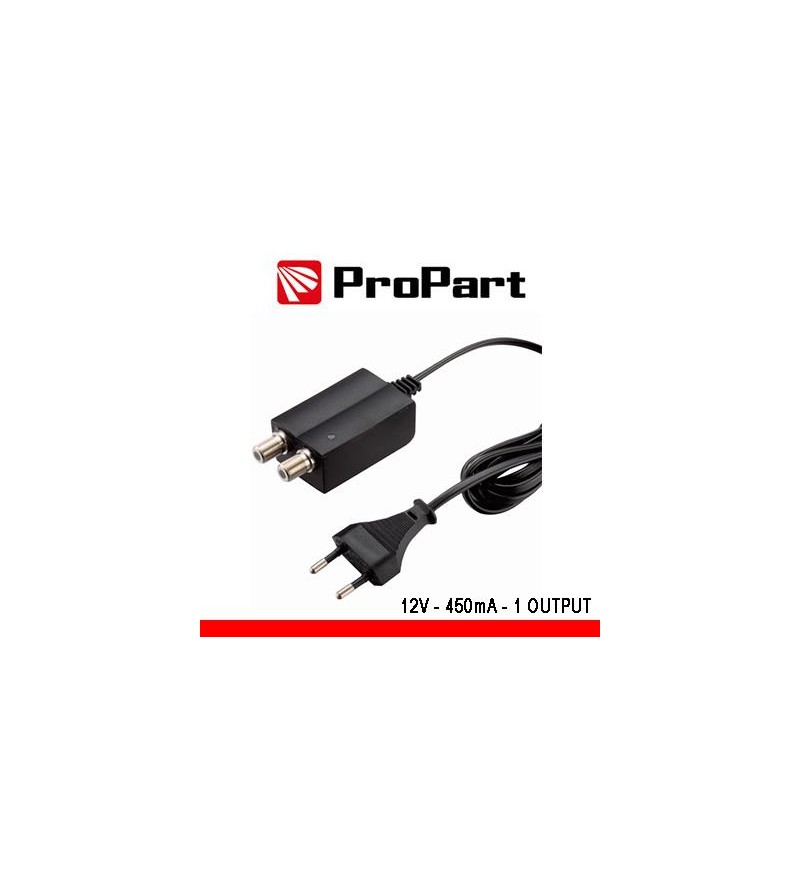 Alimentatore per amplificatori d'antennaTV 12V 450mA 1uscita