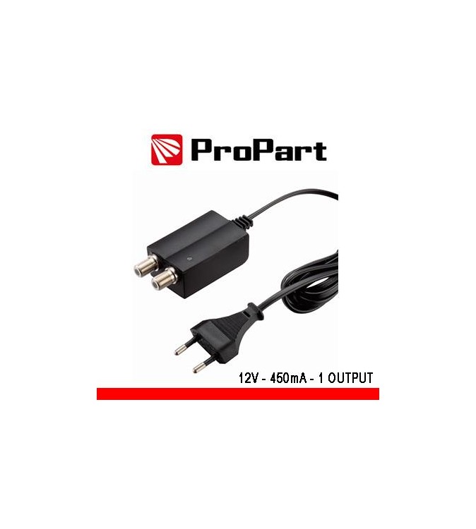 Alimentatore per amplificatori d'antennaTV 12V 450mA 1uscita