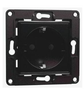 Shelly Wall Socket 1, Presa a muro EU/Schuko Nera