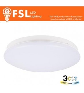 Plafoniera LED 18W Ø312*82mm - 3 in 1 CCT (3000-4000-6500K) IP44