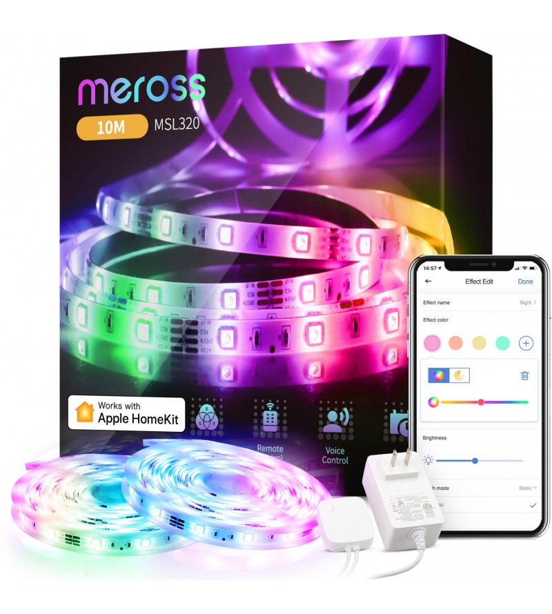 Meross Striscia LED RGBW Smart Wi-Fi 10m (2x5m) - Apple HomeKit