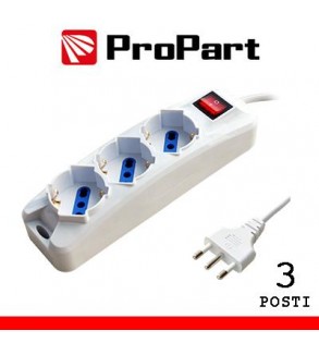 Multipresa 3pos bipasso/schuko spina16A +interr.