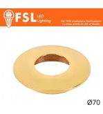 VEGA - Cover Curva per Punto Luce LED – Ø70 – Oro