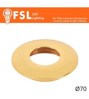 VEGA - Cover Curva per Punto Luce LED – Ø70 – Oro