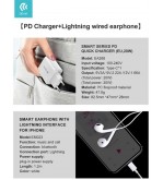 Caricatore rapido PD 20W con Auricolari lightning Bluetooth