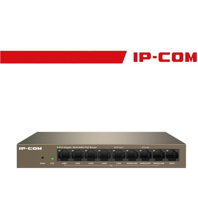 IP-COM Router/AP Controller - 9 porte Cloud Managed PoE, max 4 WAN | M20-8G-PoE