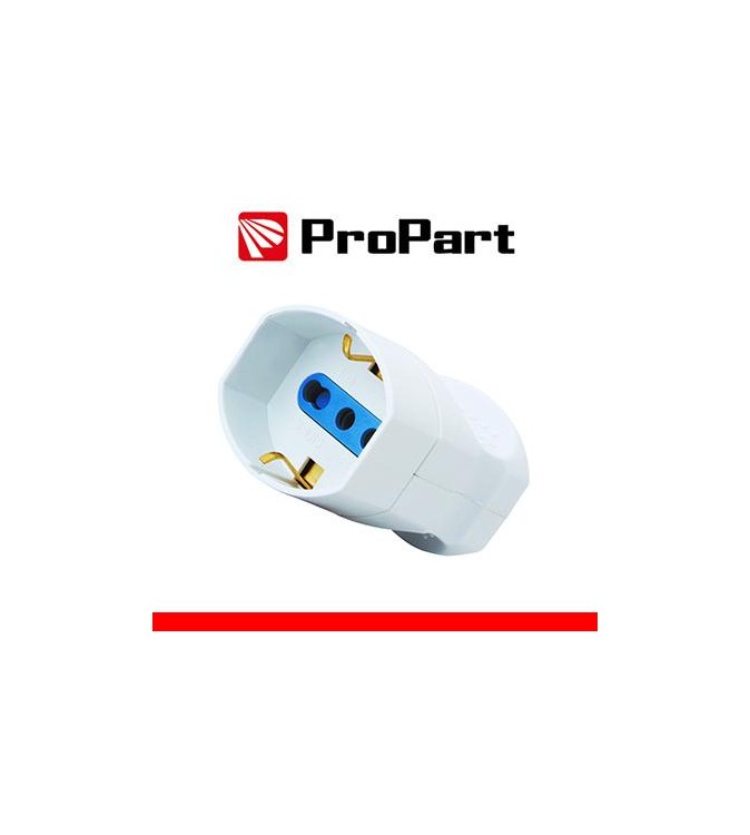 Presa volante Bipasso/Schuko 2P+T