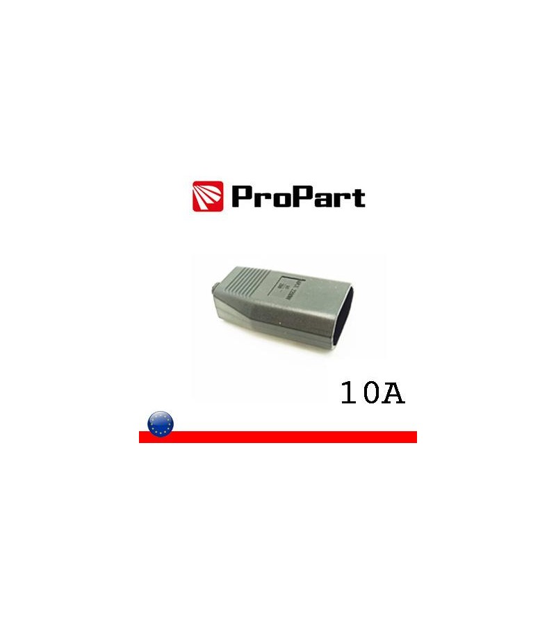 Presa 10A 2P nera polybag