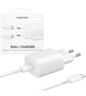 Caricabatteria Originale Samsung EP-TA800XWE 25W con Cavo