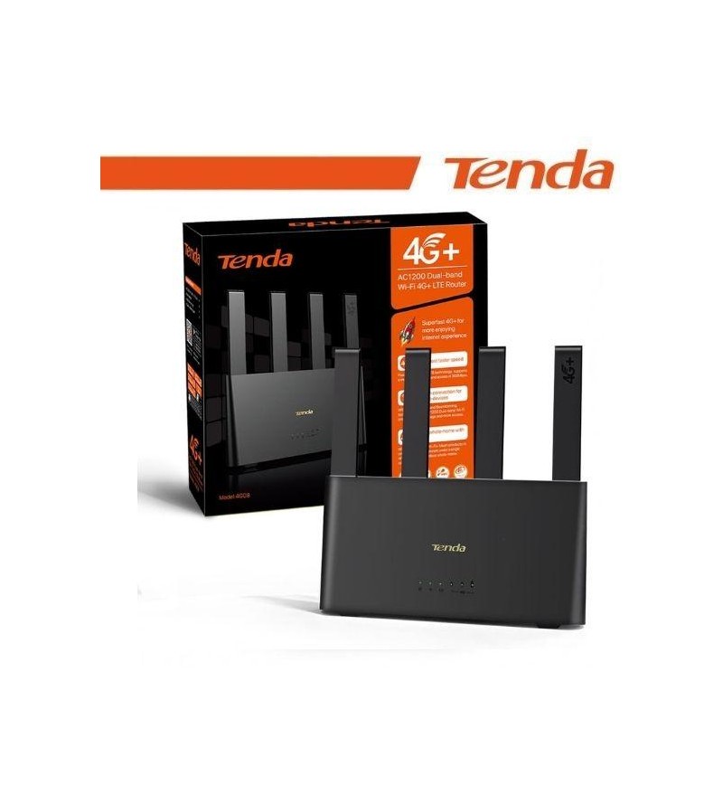 Tenda Router 4G Wi-Fi 5 (AC1200) Dual-band, 2 porte GE (compatto) | 4G08