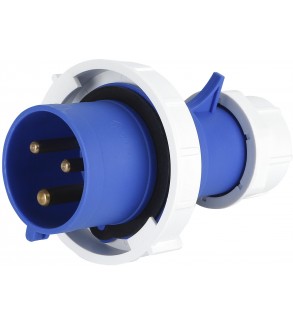 Spina Mobile Diritta Indust. CEE 16A-6h 2P+T 220-250V IP67