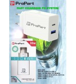 Carica Batterie 30 Watt PD USB A + Type C
