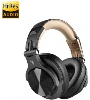 OneOdio Fusion A70 Hi-Res Cuffie DJ Wireless, Cavo e Microfono Gold/Black
