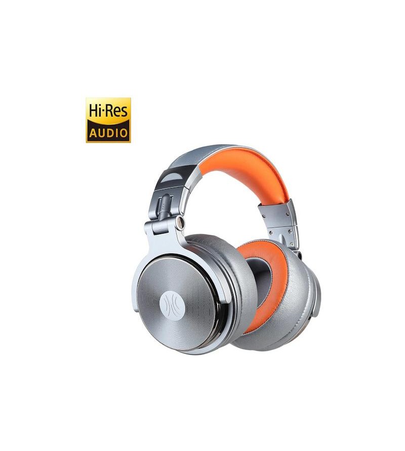OneOdio Studio Pro 50 Hi-Res Cuffie DJ Cablate c/Microfono Silver/Orange