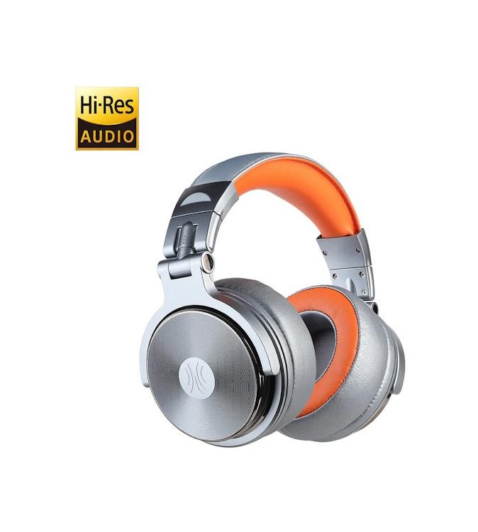 OneOdio Studio Pro 50 Hi-Res Cuffie DJ Cablate c/Microfono Silver/Orange