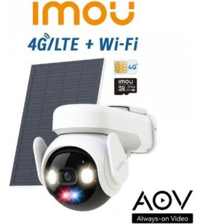 Imou Kit Telecamera AOV PT a batteria 5Mp 3K Kit Wi-FI + 4G con SIM inclusa