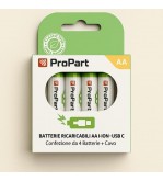 Batterie AA Ricaricabili USB‑C 1.5V 1250mAh - Confezione da 4
