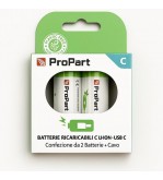 Batterie C Ricaricabili USB‑C 1.5V 4200mAh – Confezione da 2