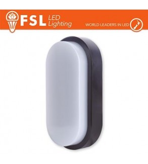 Plafoniera LED OVALE NERA 15W 4000K 55*100*200 IP54 