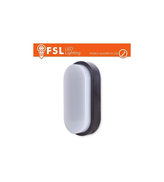 Plafoniera LED OVALE NERA 15W 4000K 55*100*200 IP54 
