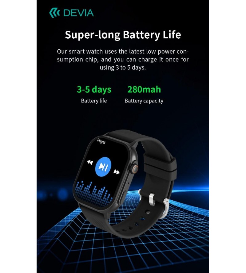 DEVIA Smart Watch AMOLED Pro2 IP67 modello ZL94 Nero