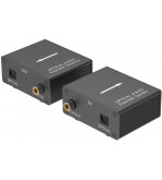 Kit TX-RX Extender Audio TOSLINK SPDIF, 100MT UTP,  POE