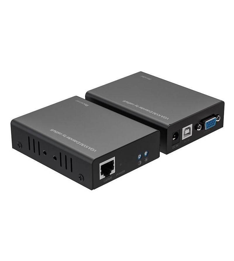 Kit TX-RX Extender VGA e USB,UTP a 300MT, 1080p@60Hz,Loopout