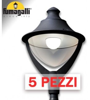 5x BEPPE 400 NERO TRASP POWER LED E27 30W CCT SET