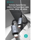 Cavo tipo-C USB 4 40GB 240W 8K 60HZ Nero 1M