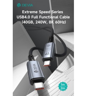 Cavo tipo-C USB 4 40GB 240W 8K 60HZ Nero 1M