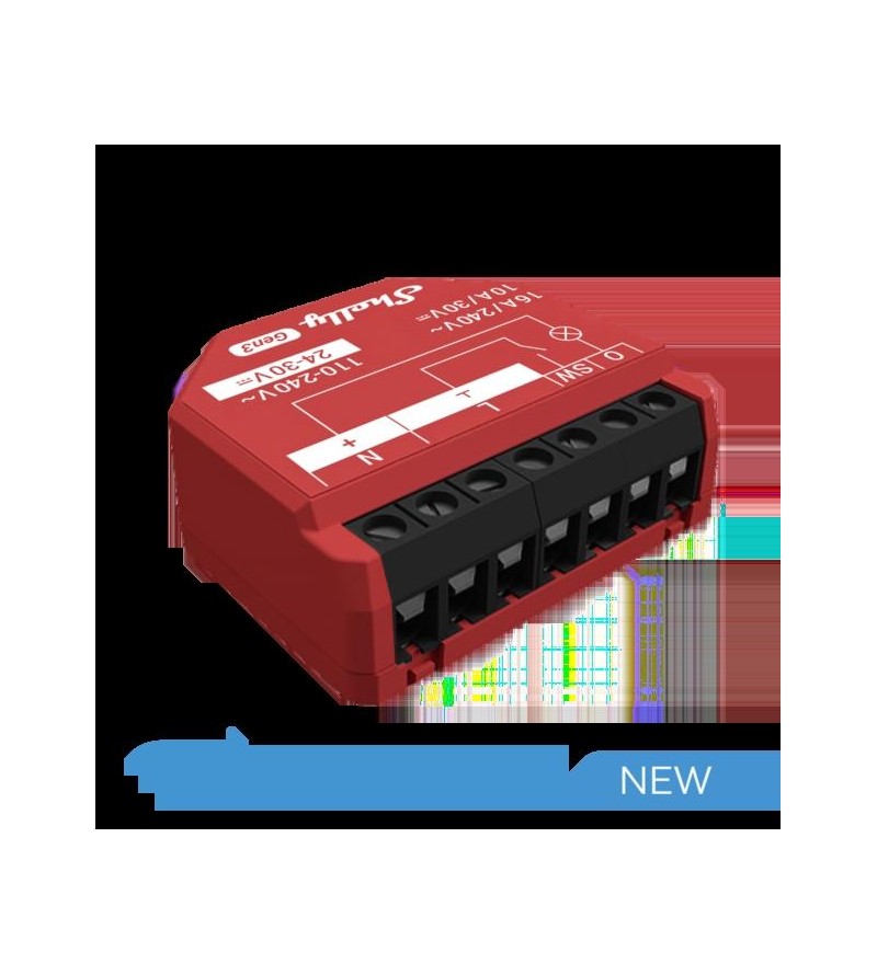 Shelly 1PM Gen3 - Smart Relay 16A AC/DC WiFi/BT/Matter PM