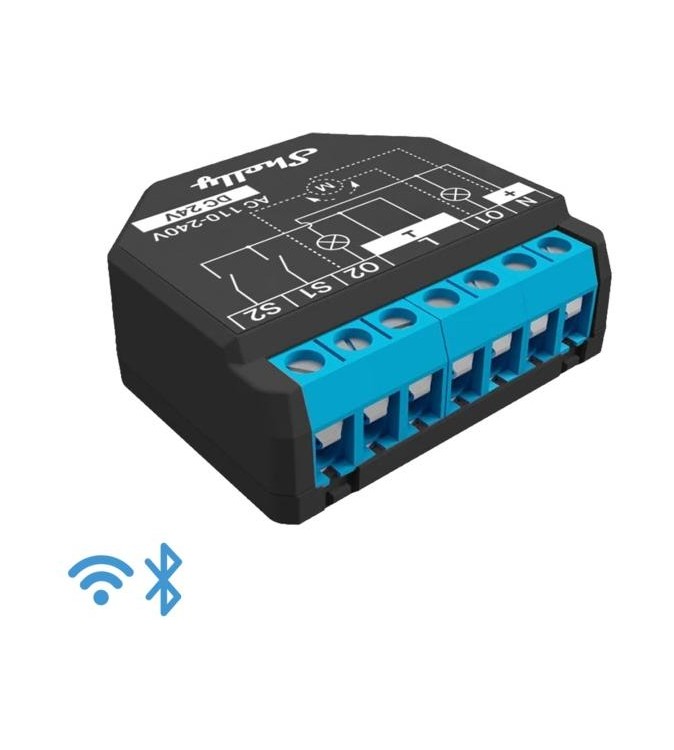 Shelly Plus 2PM - Smart Relay Tapparelle 16A AC/DC WiFi + PM