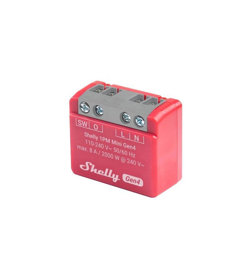 Shelly 1PM Mini Gen4 - Smart Relay 8A AC WiFi/BT/Matter/Zigbee + PM