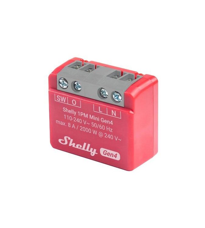 Shelly 1PM Mini Gen4 - Smart Relay 8A AC WiFi/BT/Matter/Zigbee + PM