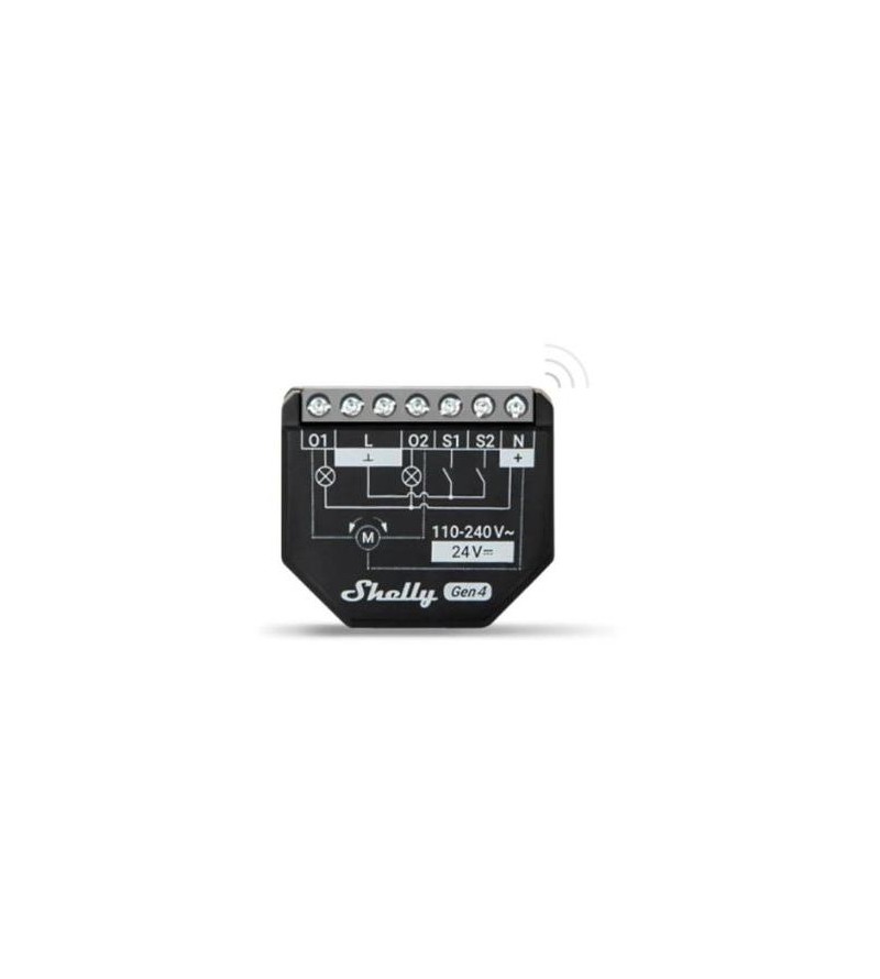 Shelly Plus 2PM Gen4 - Smart Relay Tapparelle 16A AC/DC WiFi/BT/Matter/Zigbe +PM
