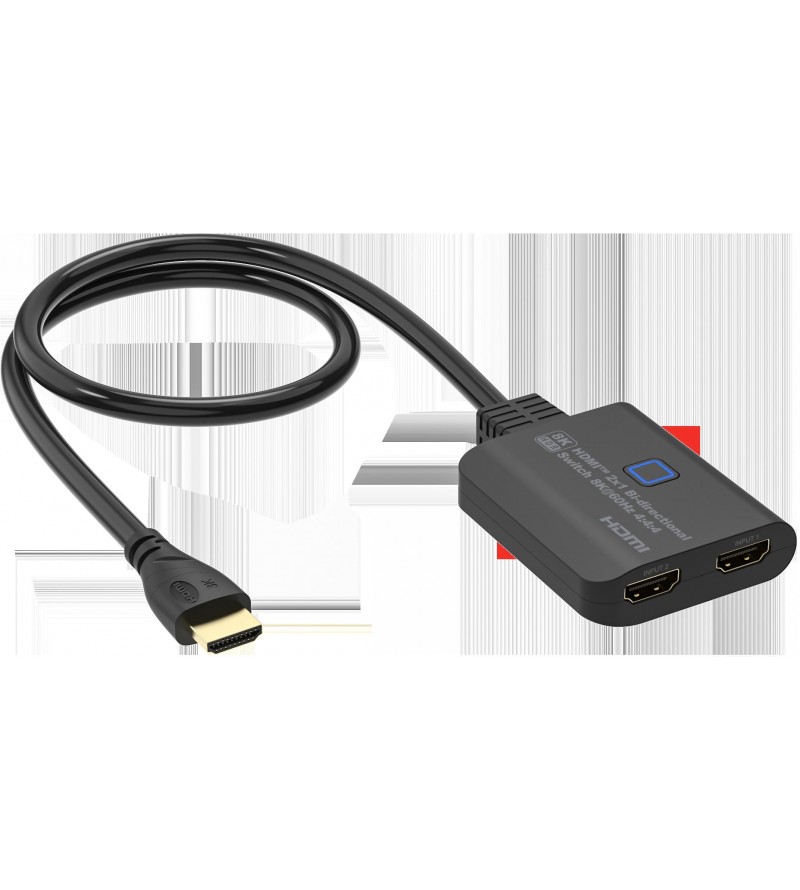 Switch HDMI 2x1, Splitter 1x2, 2 Bidirezionali, 8K@60hz