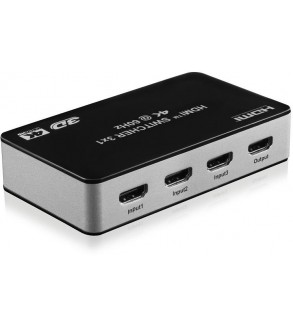 Switch 3x1 HDMI 2.0 18G 4k@60hz HDR, con telecomando IR