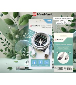 Cavo Lightning Apple 5V 2.4A 1.5mt Carica e dati Bianco