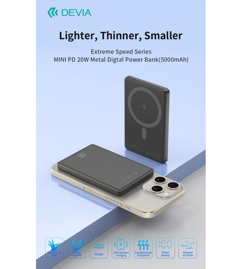 Power bank Magnetico Extreme Speed ​​Series MINI PD 20W 5000mAh
