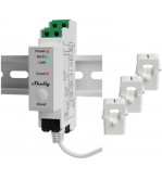 Shelly Pro 3EM 120A - Contatore energia DIN + 3 pinze120A