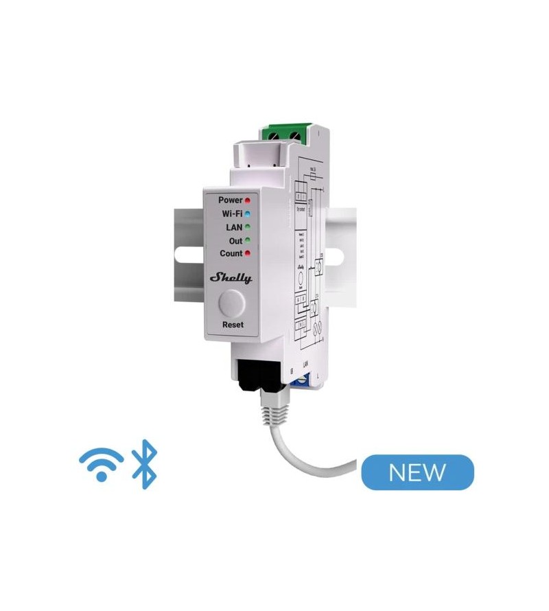 Shelly Pro EM 50A - Contatore energ. intel. DIN + 2 pinze50A